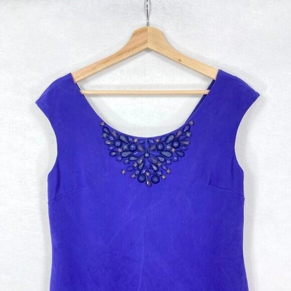 Rebecca Taylor Sleeveless Silk Dress Embellished Lightweight Summer Wedding 8 - Picture 2 of 6